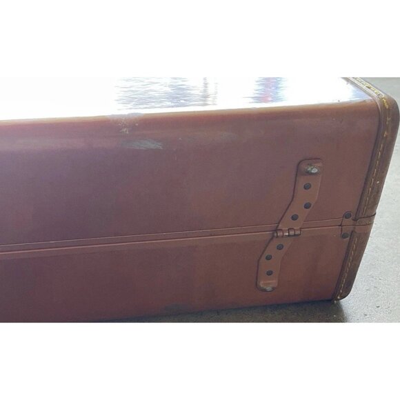 Samsonite Vintage Streamlite Suitcases Luggage Solid Brown 1950s RARE Style 4651 - Picture 10 of 16
